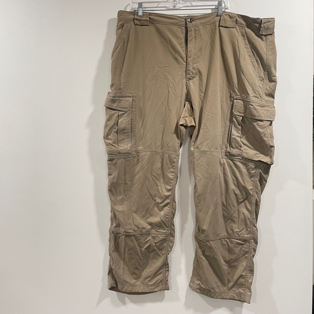 Duluth Trading Co Men Khaki Tan Fire Hose Nylon Cargo Work Pants 3XL x 30